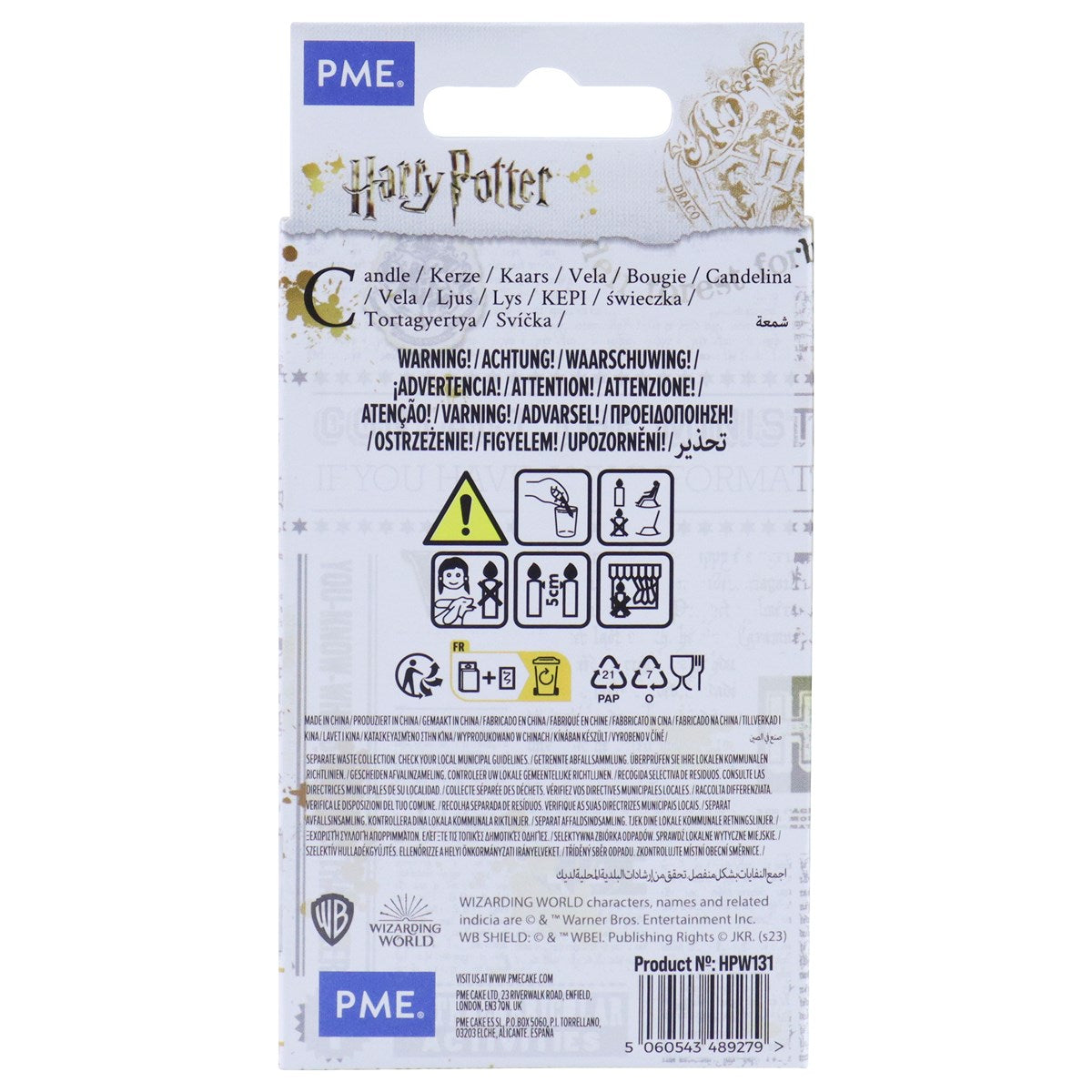 PME Geburtstagskerzen Harry Potter – Gold, Weiss – 38 × 70 mm – 1 Stk