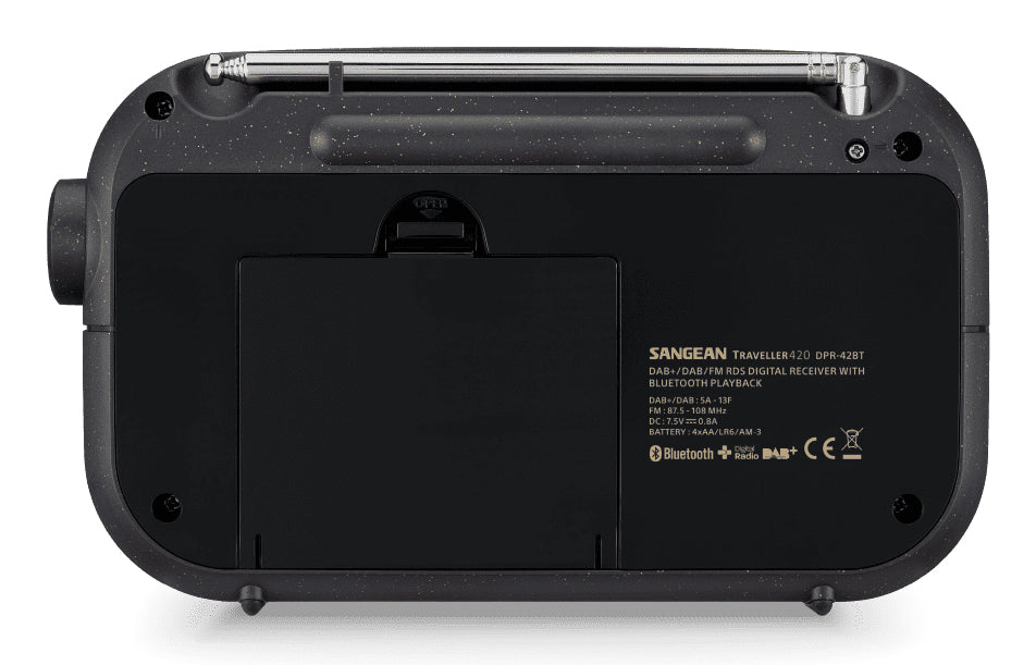 Sangean DPR-42BT – Tragbares DAB+ Radio, UKW, Bluetooth – Schwarz