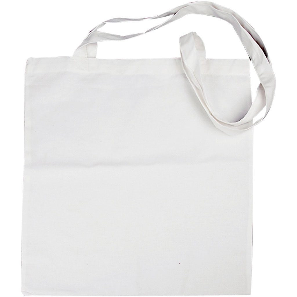 Creativ Company Stofftasche, Baumwolle, Weiss, 380×420 mm – 10 Stück
