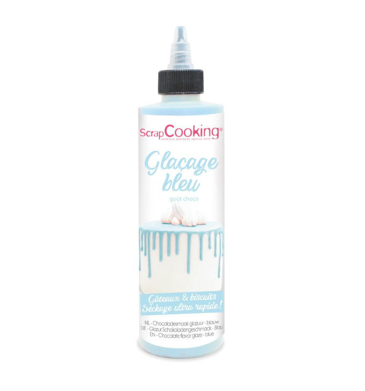ScrapCooking Zuckerguss Tube Schokoladengeschmack, Blau – 130 g