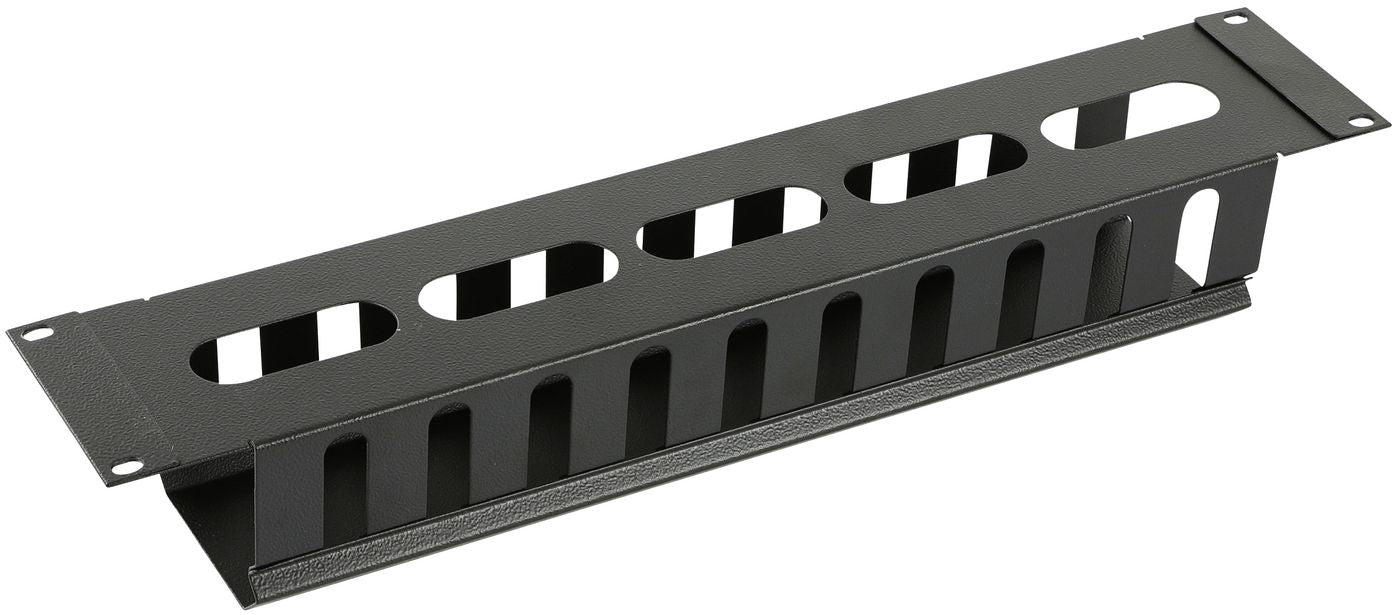 Lanview RAO405BL Kabelmanagement-Panel 2U – schwarz, B 482 × H 88 × T 72 mm, für 19"-Schränke