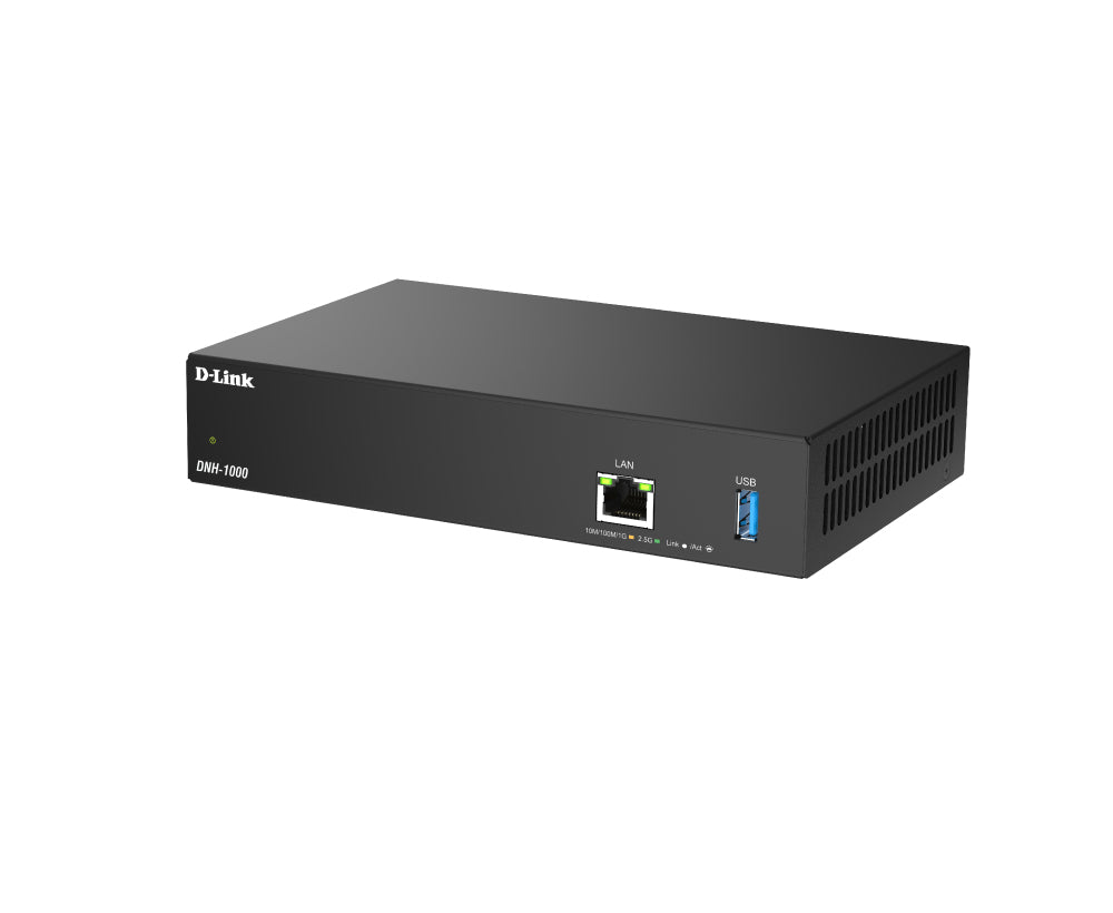 D-Link Nuclias Controller DNH-1000 – Nuclias Connect, bis zu 500 Geräte, 1× 2,5G RJ-45, 1× USB 3.0, schwarz