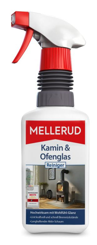MELLERUD Glas-/Oberflächenreiniger für Kamin/Ofenglas – Spray – 500 ml