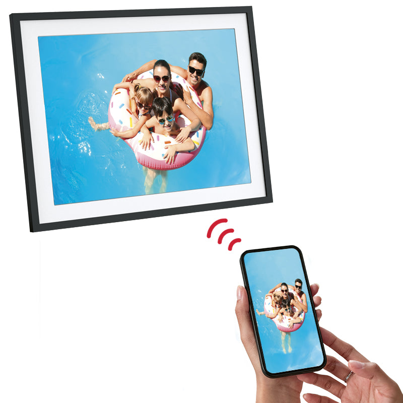 AgfaPhoto APF1700 Digitaler Bilderrahmen – 17" – 1280 × 960, IPS – WLAN, USB-C – microSD – Schwarz