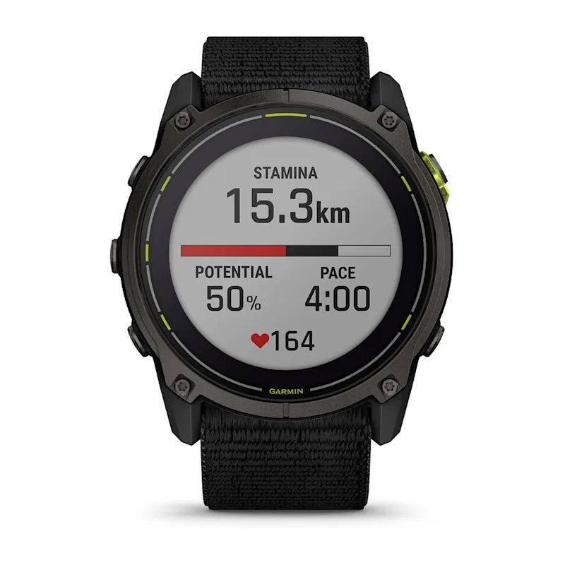 Garmin Enduro 3 Solar – GPS-Smartwatch – 51 mm, 1,4", WLAN, Titangehäuse, Carbon Grau, Schwarz, Ultra Fit Nylon