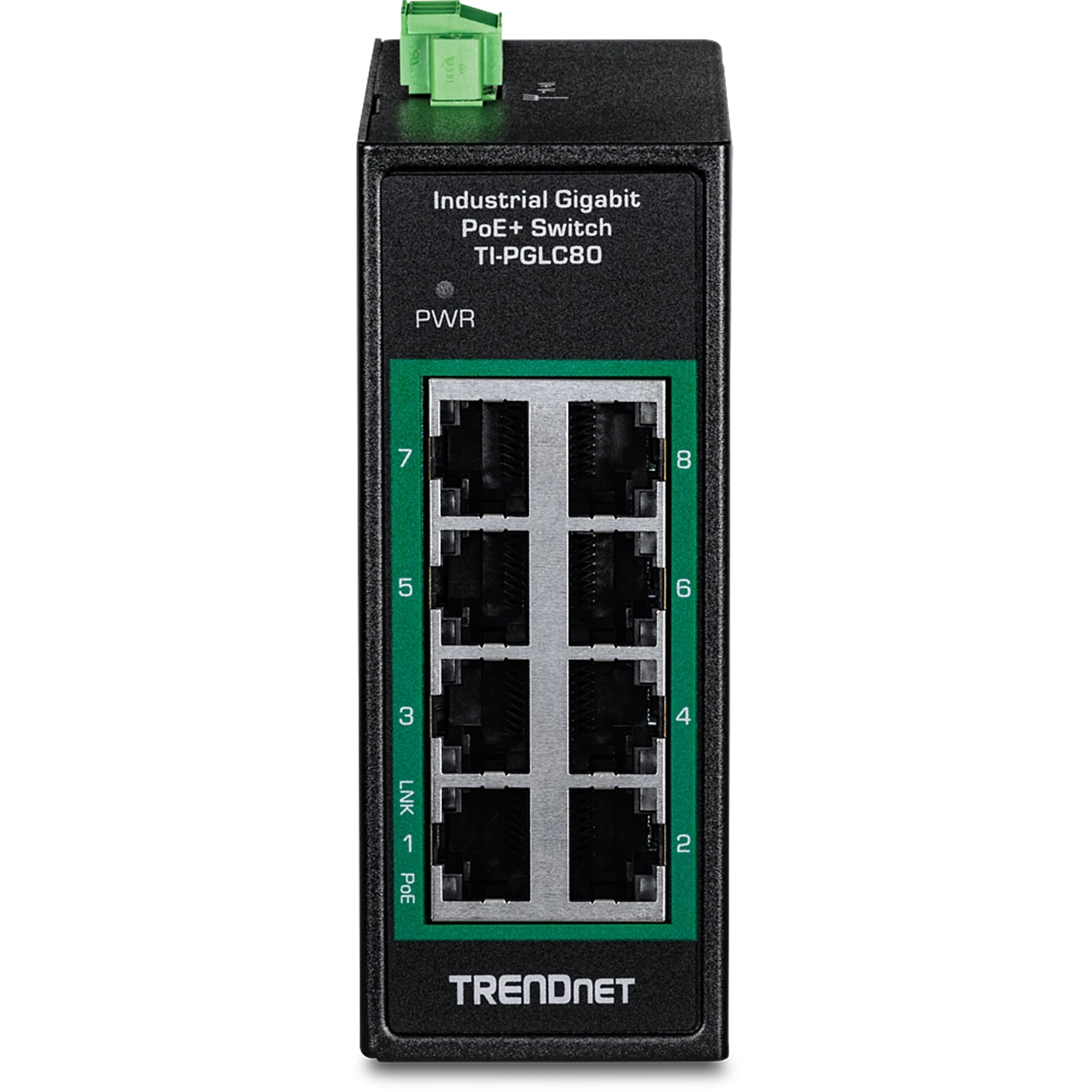 TRENDnet TI-PGLC80 – Netzwerkswitch – 8×GbE, PoE+ 200 W, DIN-Schiene