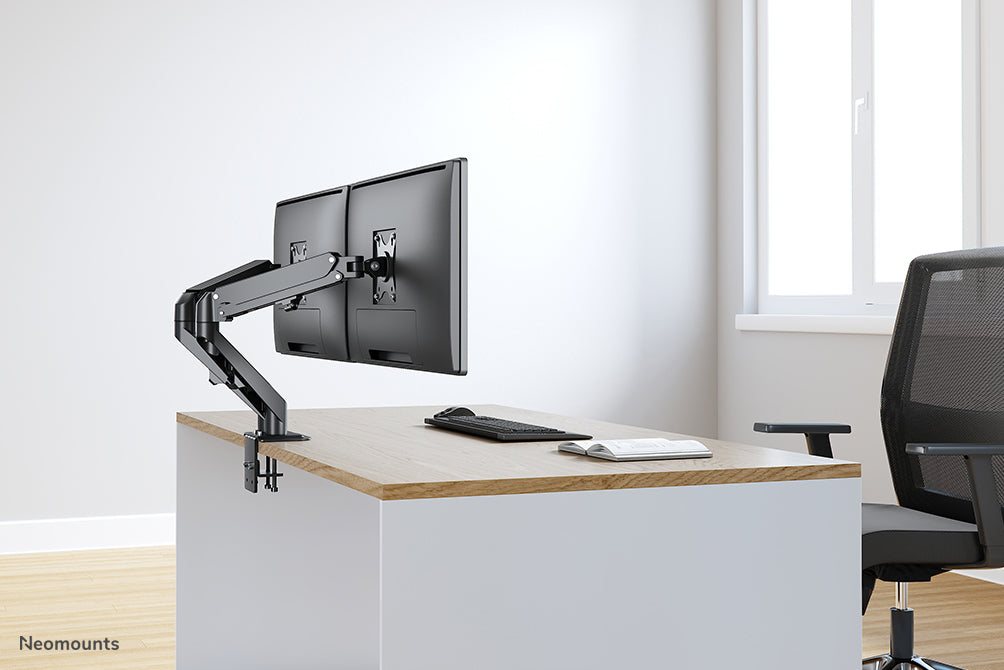 Neomounts DS70-700BL2 – Monitorarm, bis 27", neigbar, schwenkbar, schwarz