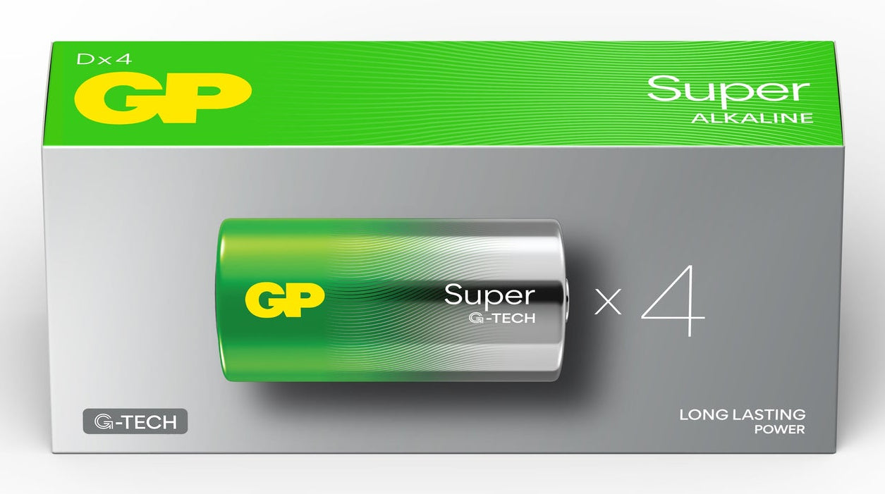 GP Batteries D Batterien, Alkaline, 1,5 V – 4 Stk.
