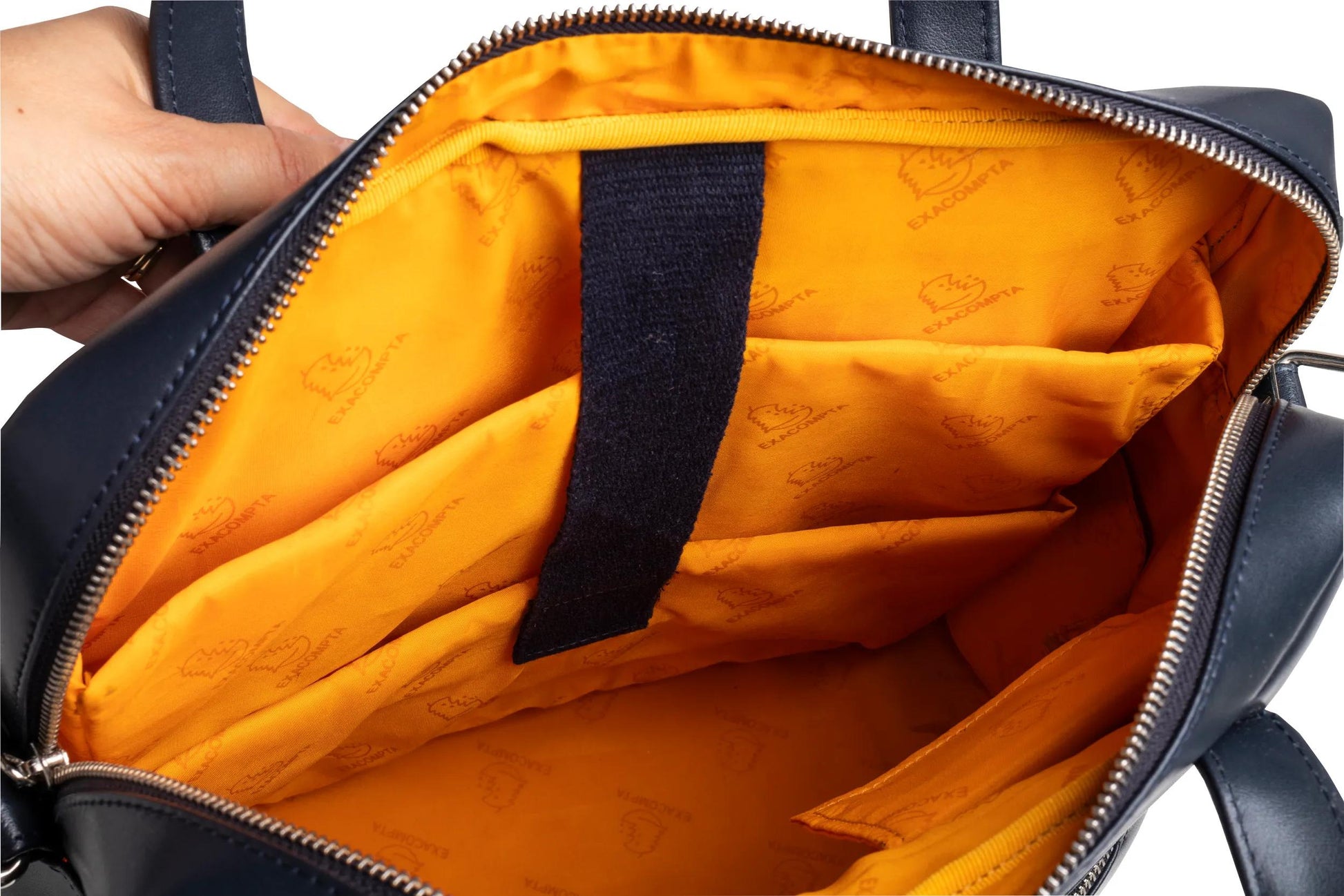 Exacompta Notebook-Rucksack bis 14" – Leder, Blau