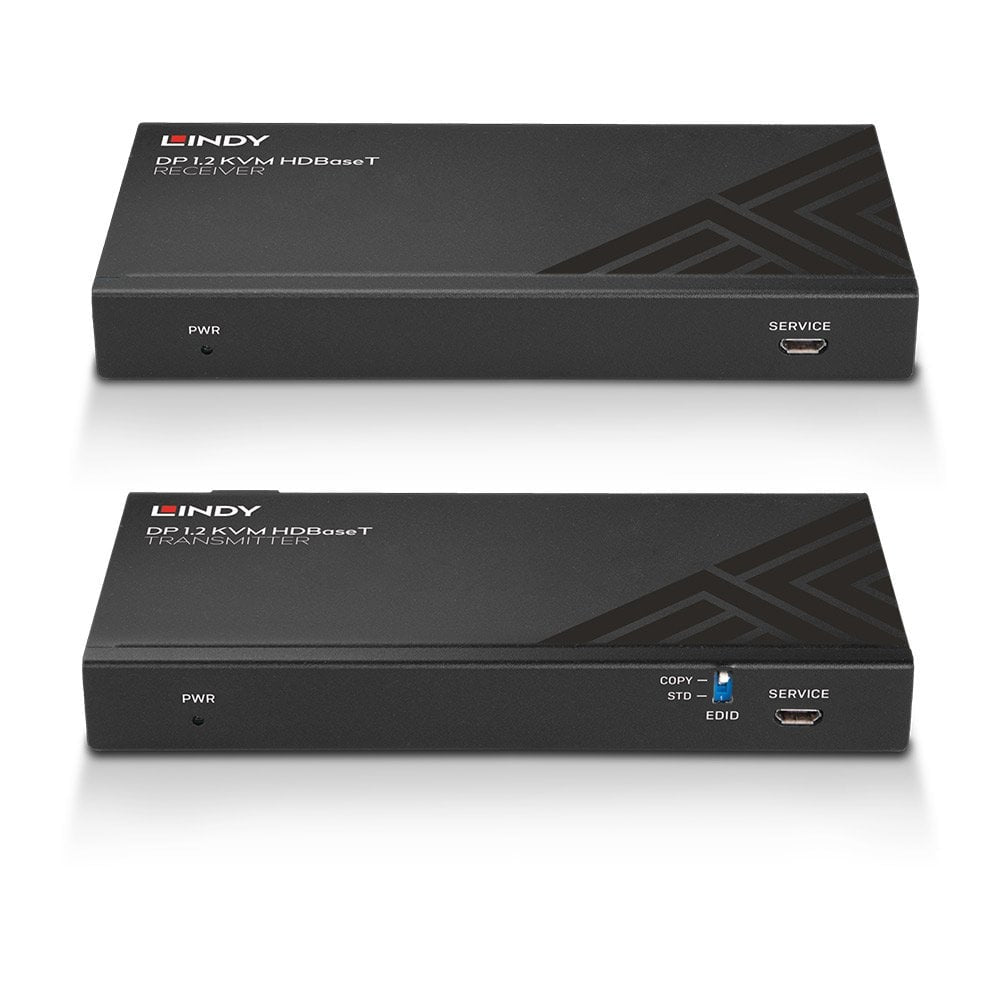 Lindy DisplayPort 1.2 KVM-Extender über HDBaseT (Cat6), bis 150 m, IR, RS-232