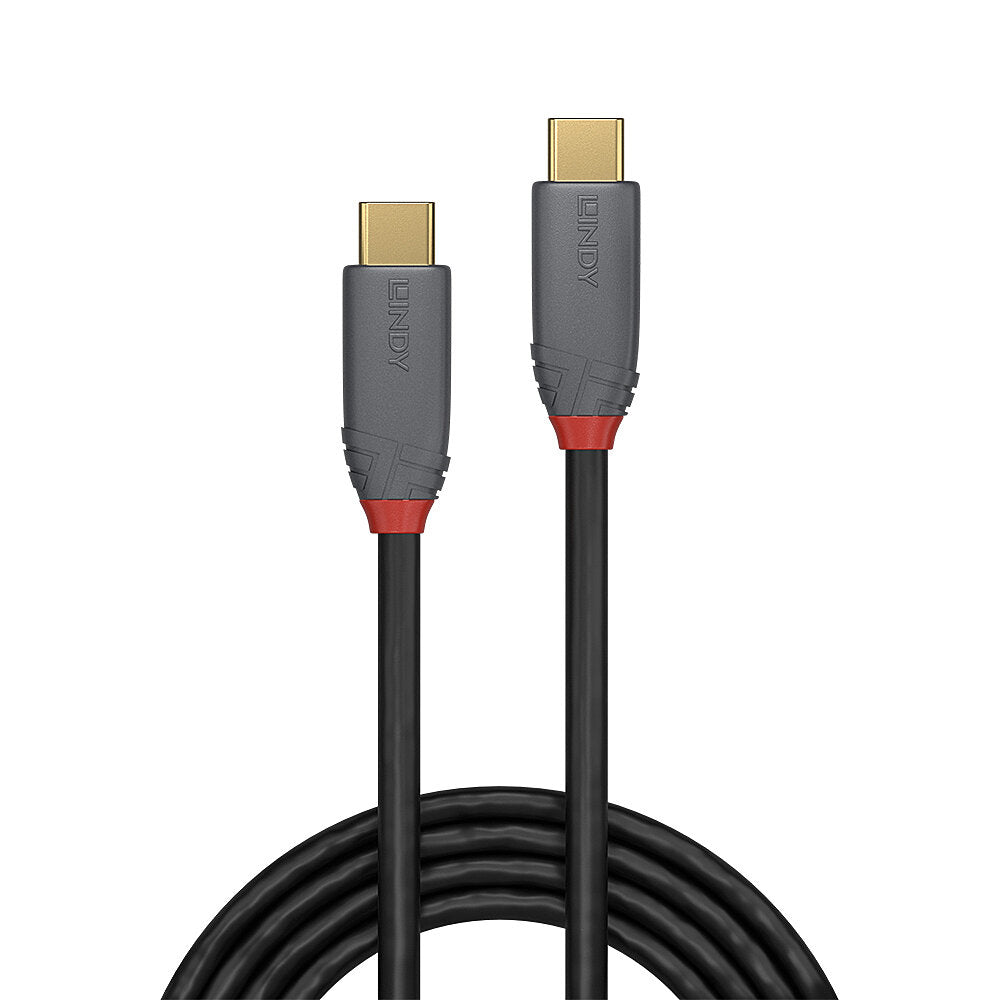 Lindy USB-C auf USB-C Kabel – USB 3.2 Gen 2 (10 Gbit/s) – 3 m – PD 100 W – PVC-Mantel – Schwarz