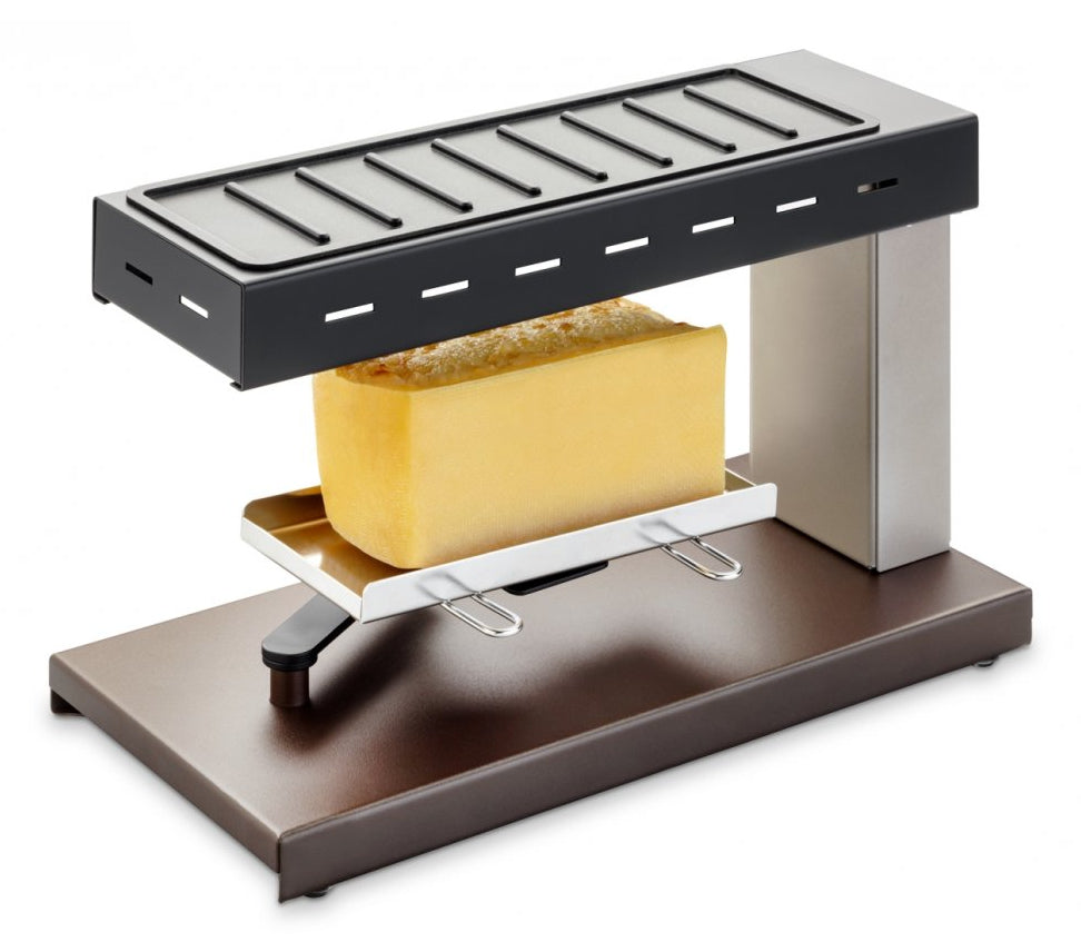 TTM Raclette Convivial 100.009 – 33,5×17,0 cm Grillfläche, 450 W, teflonbeschichtet – schwarz/braun/silber