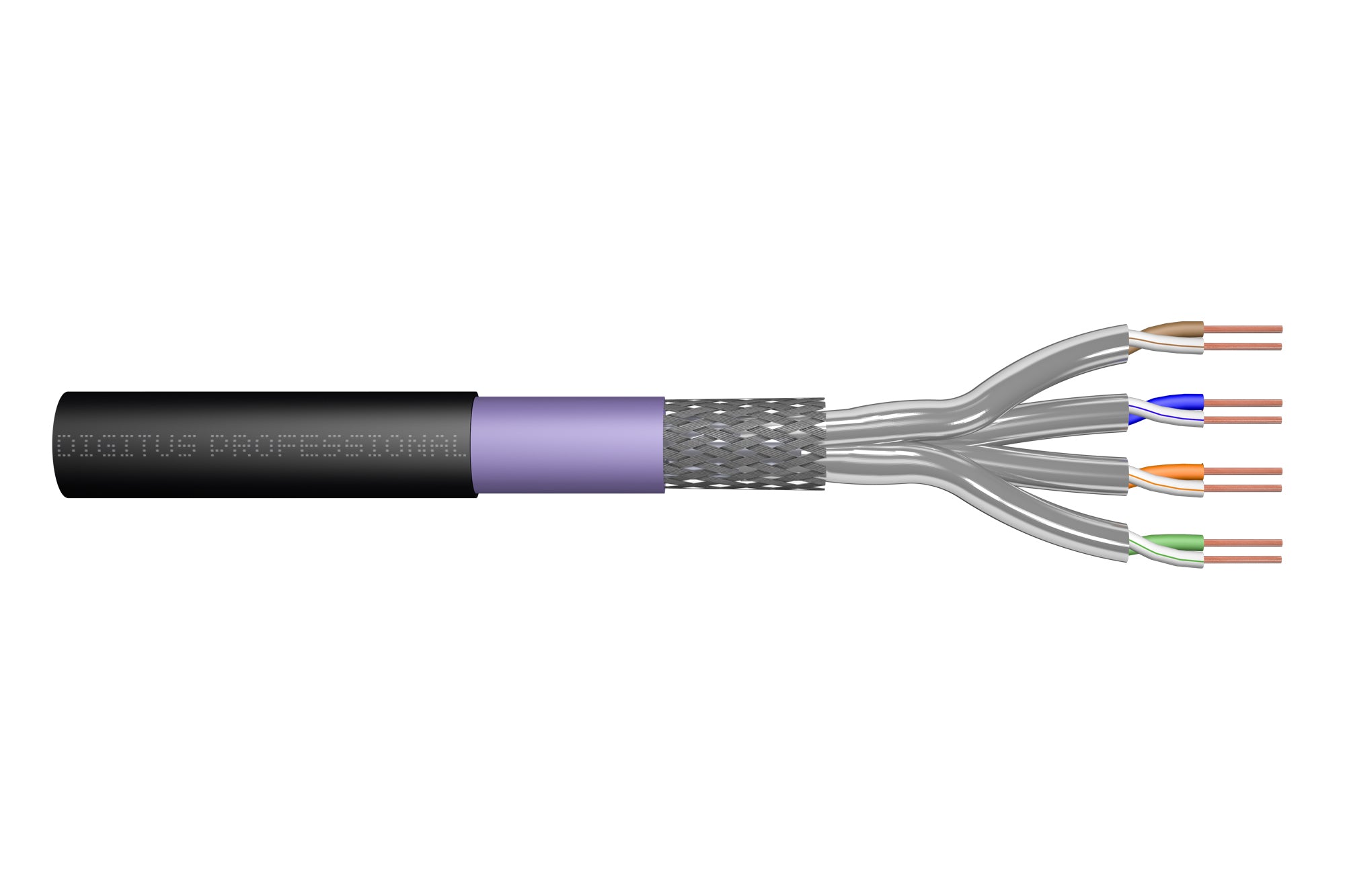 Digitus CAT 7-Kabel – 500 m – S-FTP (PIMF), 1200 MHz, PE-Mantel