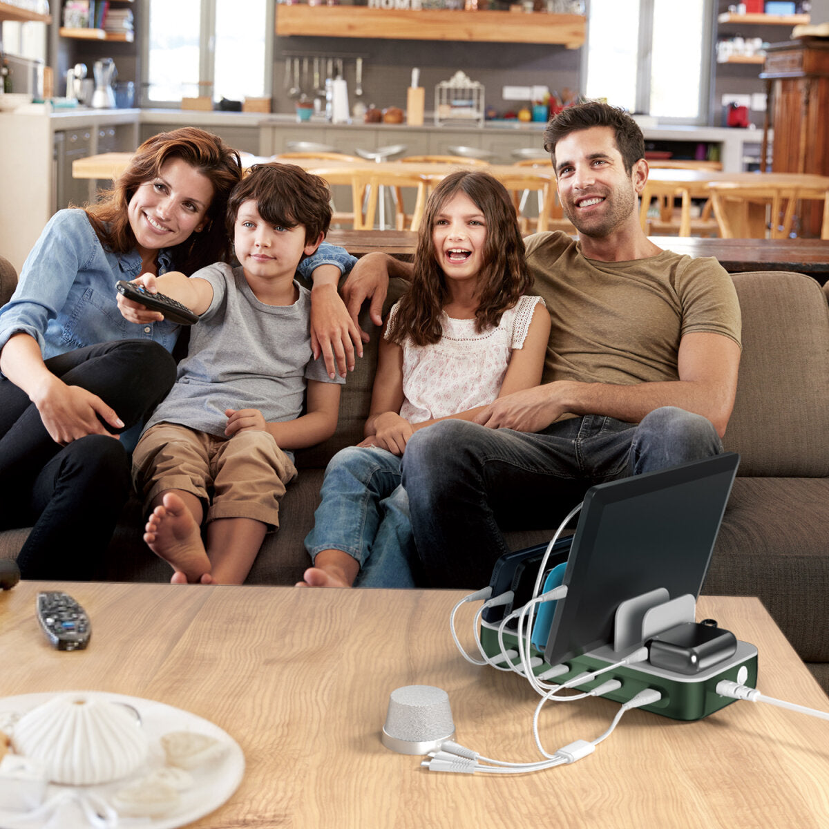 4smarts Ladestation – 5× USB-C + 1× USB-A, Hüllenfreundlich – für Nintendo Switch, Universal, Smartphone u. a.