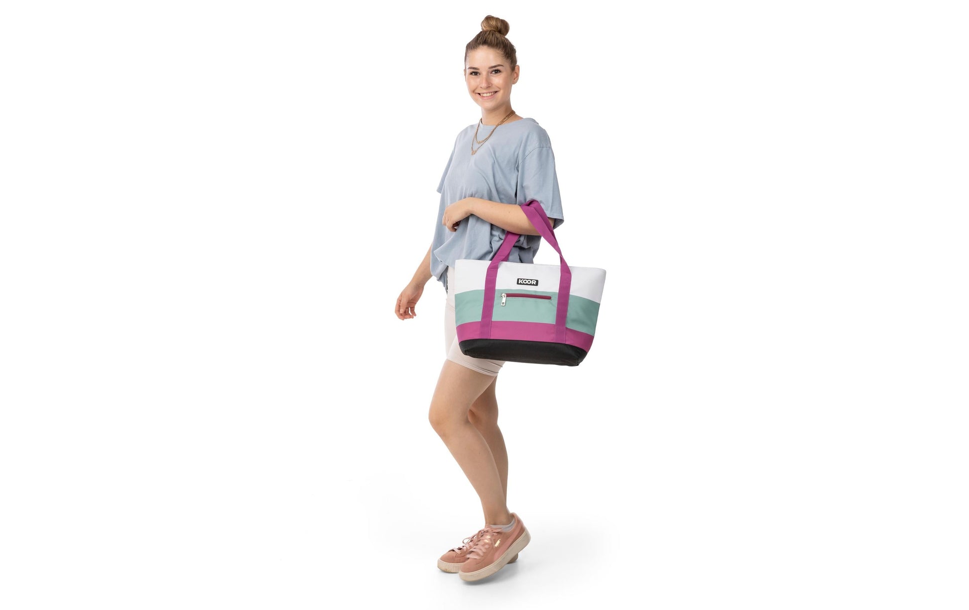 KOOR Lido 10 – Kühltasche, 10 l, Polyester, Olivgrün, Muster, 46 × 30 × 16 cm