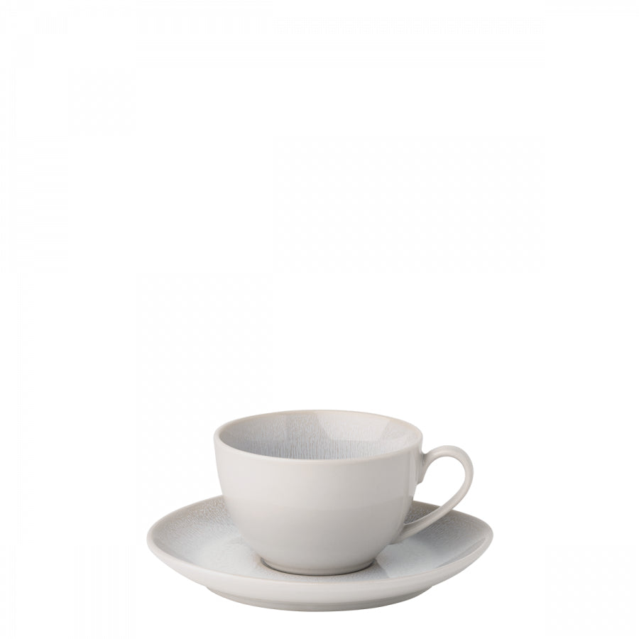 Sola Kaffeetassen – 8-teiliges Set, 220 ml, Ø 15,5 cm, Keramik, Hellgrau, spülmaschinenfest, mikrowellengeeignet
