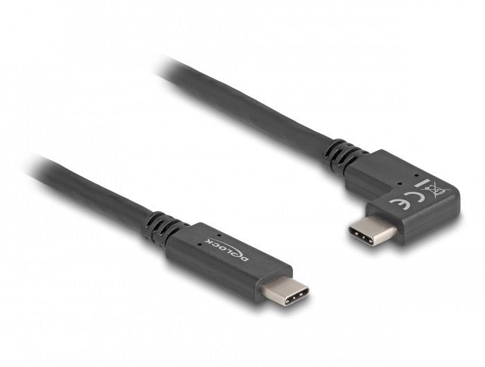 DeLOCK USB-C auf USB-C Kabel – USB 3.2 Gen 2 (10 Gbit/s) – 1 m – PD 60 W – 4K/60 – Schwarz