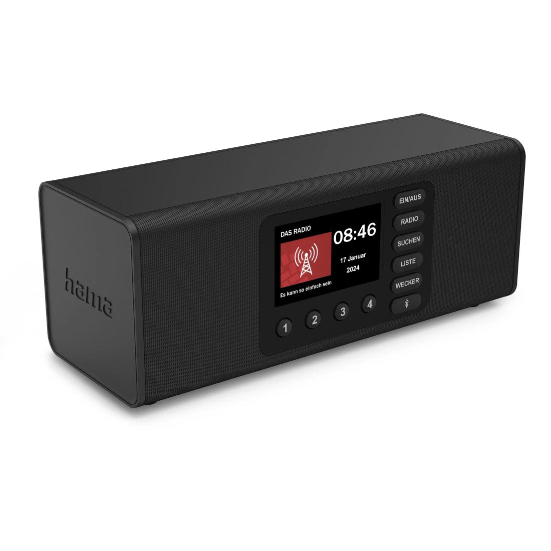 Hama DR2002 – Radiowecker DAB+/UKW, Bluetooth – Schwarz