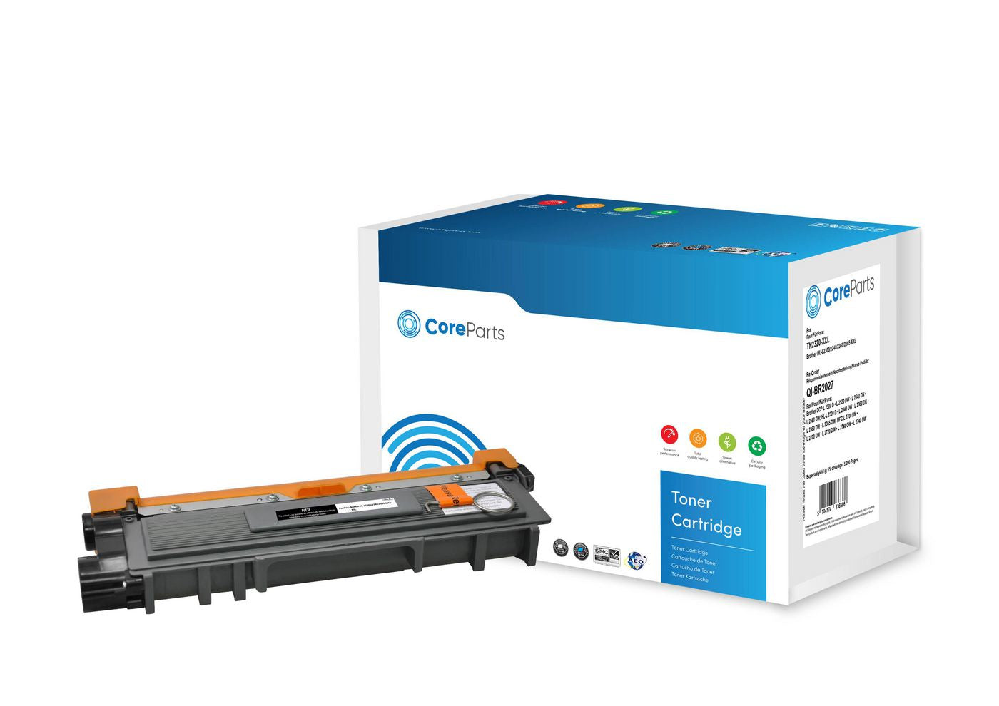 CoreParts TN2320-XXL Schwarzer Toner – Kompatibel XXL – 5'200 Seiten – für Brother HL-L 2300/2340/2360 und andere