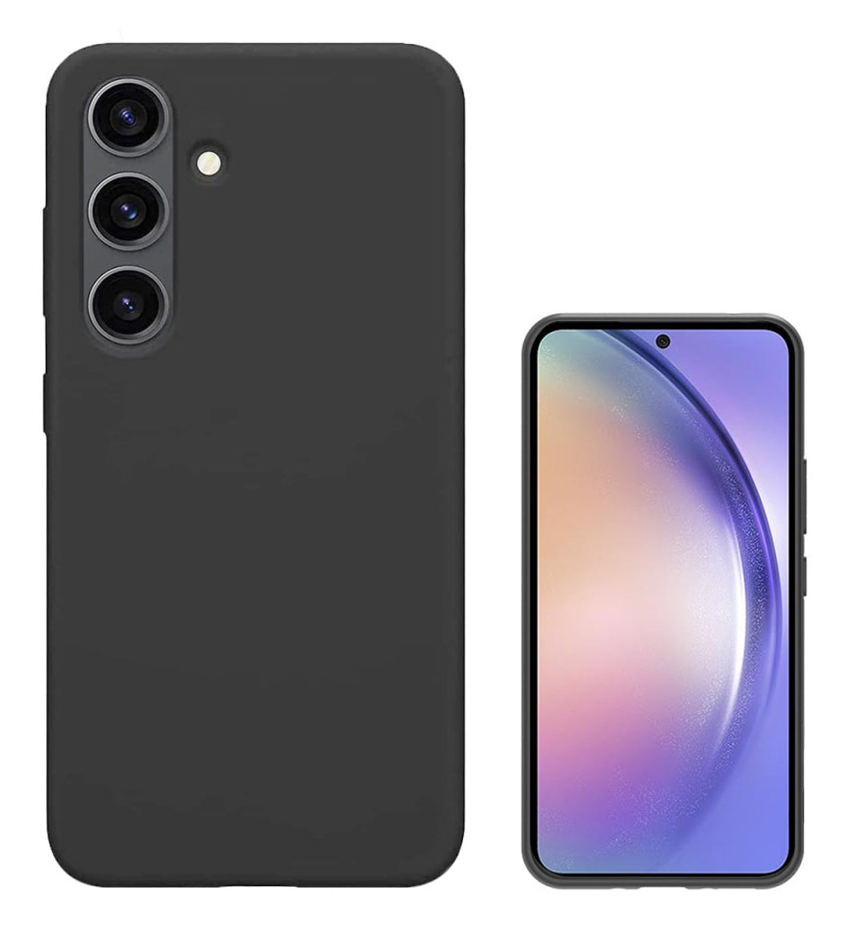 4smarts Cupertino Backcover – für Samsung Galaxy A56 5G, Silikon+Mikrofaser, Schwarz, kratzresistent