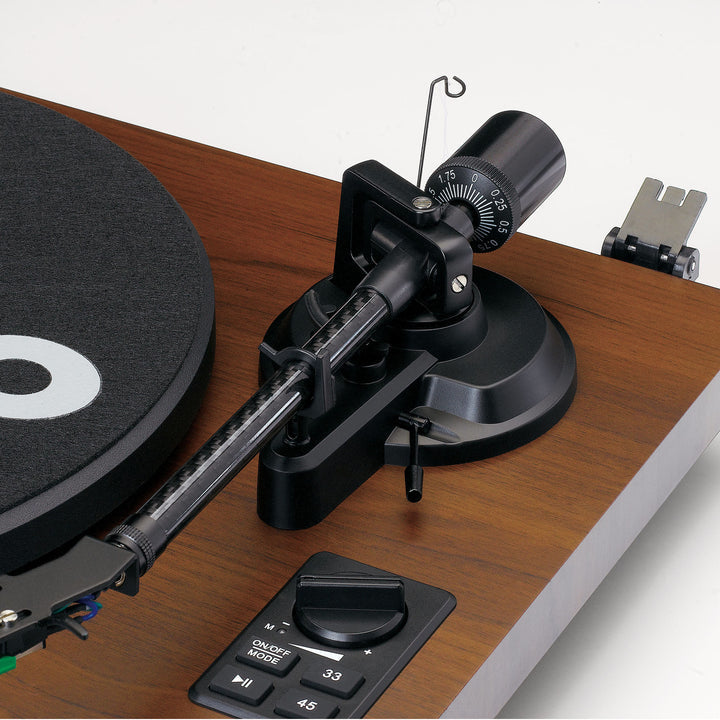 Lenco LS-600WA – Plattenspieler (Riemenantrieb, manuell), Bluetooth, Phono-Vorverstärker, 33⅓/45 U/min – Holz/Schwarz