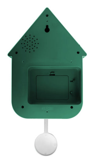 Karlsson Dupla Color Kuckucksuhr – Analog, 21,5 × 41 × 8,5 cm, grün, Kunststoff