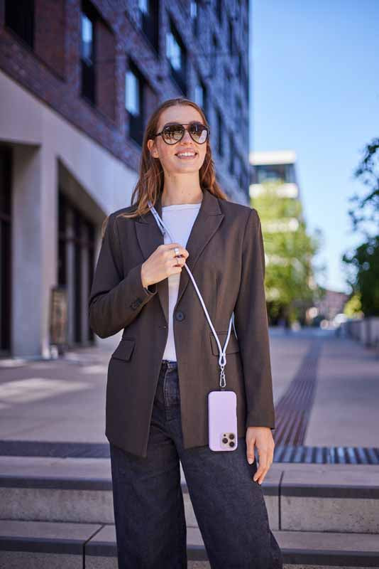 Intenso Kabel – USB-C auf USB-C 1,65 m, PD 60 W, geflochten, Schlüsselanhänger, violett – für USB-C Geräte