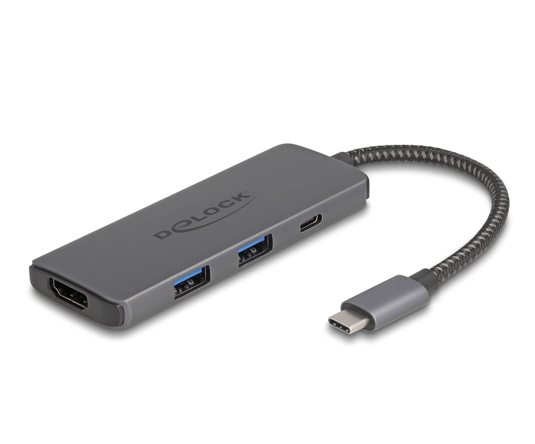 DeLOCK Dockingstation – USB-C, 1× HDMI, 2× USB-A, 2× USB-C, 100 W PD, für Windows/Mac/Linux
