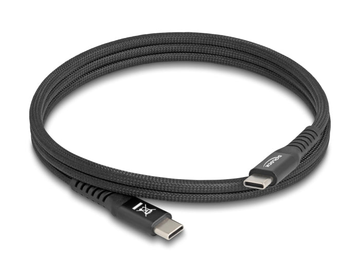 DeLOCK USB-C auf USB-C Kabel – USB 2.0 (480 Mbit/s) – 1 m – PD 60 W – Schwarz