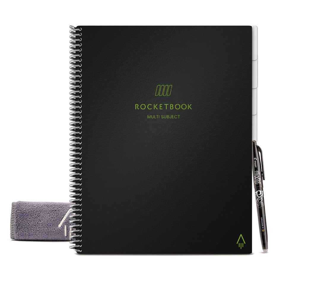 Rocketbook Spiralbuch, A5, liniert, 70 Seiten – schwarz, für ROCKETBOOK App