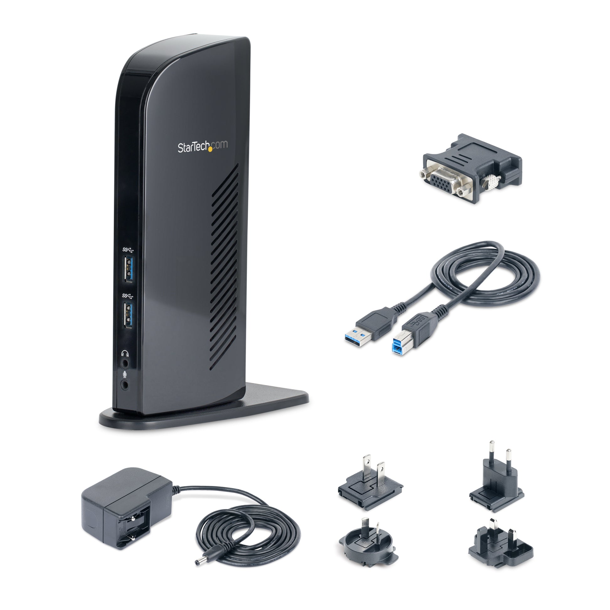 StarTech.com Dockingstation – 1× HDMI, 1× DVI, 6× USB-A, GbE, 3,5 mm Audio, für Windows/Mac/ChromeOS
