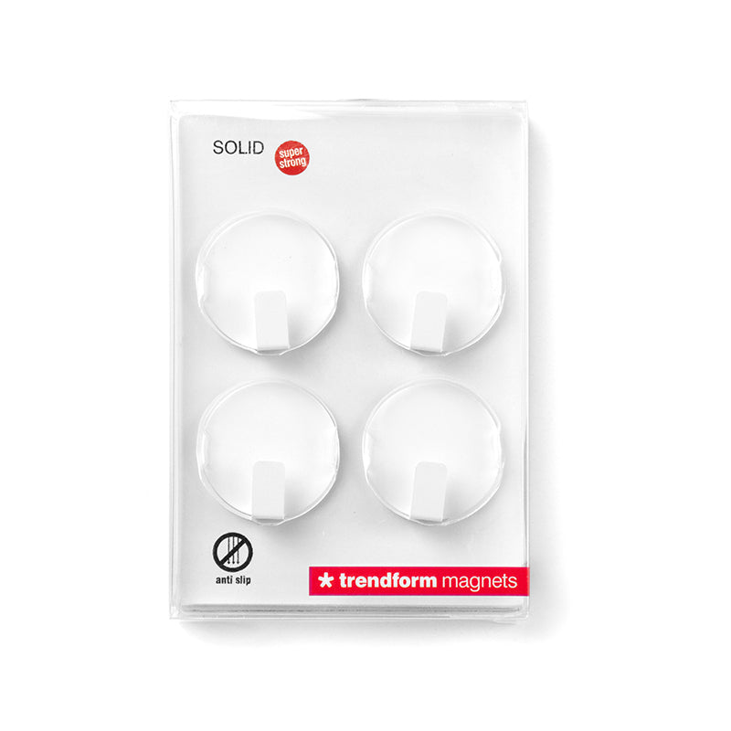 Trendform Magnethaken – Ø 35 mm, 4er Set, Weiss