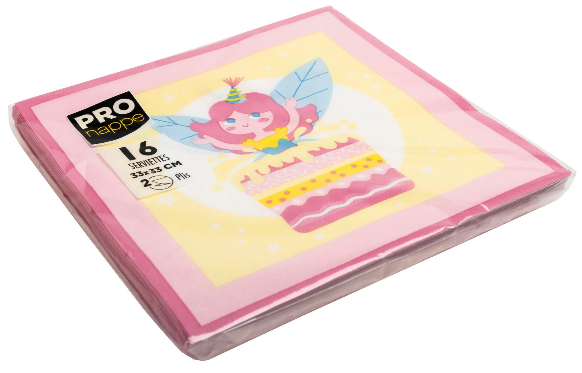 PRONAPPE Servietten Fee – mehrfarbig – 33 × 33 cm, 3-lagig – 16 Stück