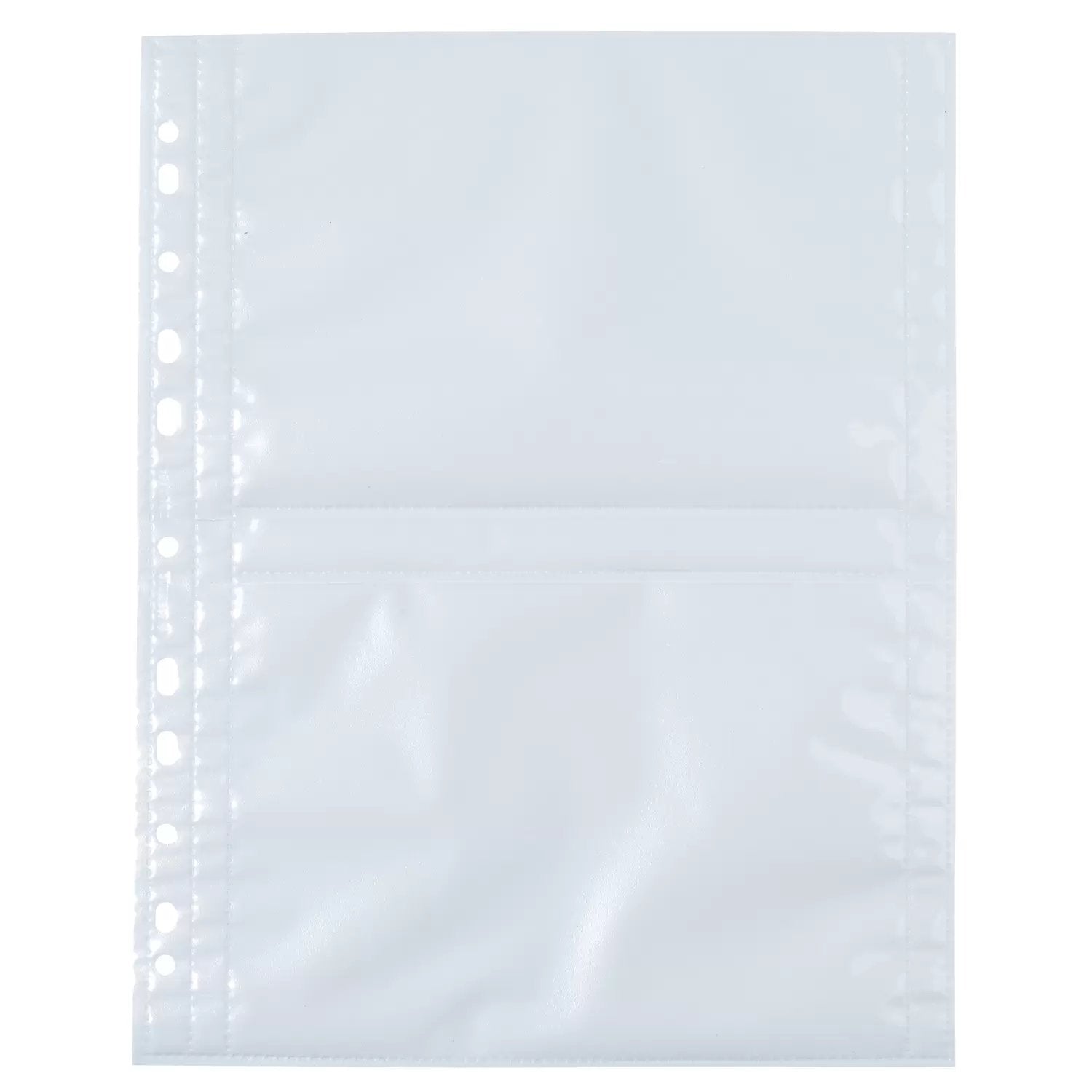 HERMA Sichtmappe 13×18 cm quer – 10er-Pack, Weiss, Kunststoff, glänzend