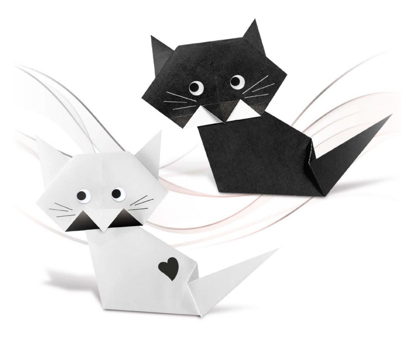 URSUS Origamipapier – 15 × 15 cm, Schwarz/Weiss, 80 g/m² – 100 Blatt