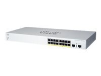 Cisco CBS220-16T-2G – Managed L2 Switch – 16× 1G, 2× SFP, PoE+, 19", 1U