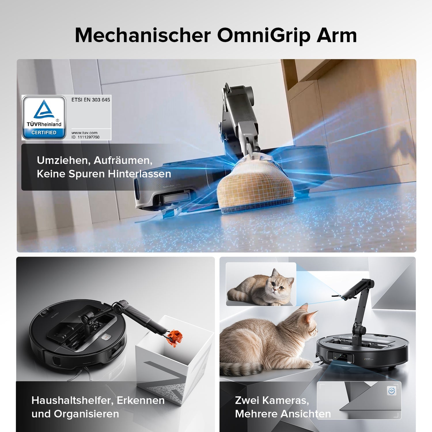 Roborock Saugroboter – Saros Z70, Schwarz, Staubbeutel