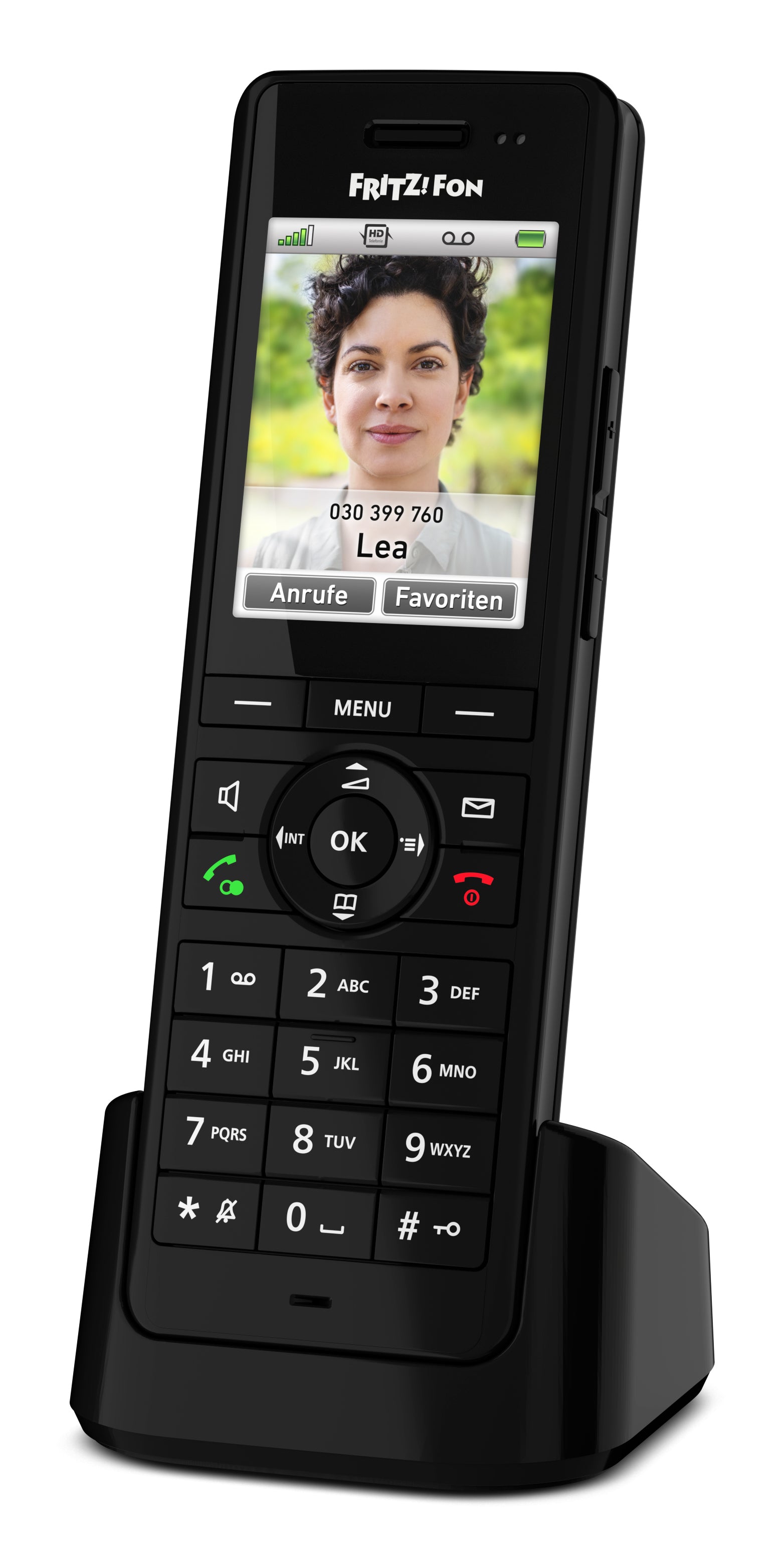FRITZ! AVM FRITZFon X6 – DECT-Telefon, nur Mobilteil, mit AB, schwarz