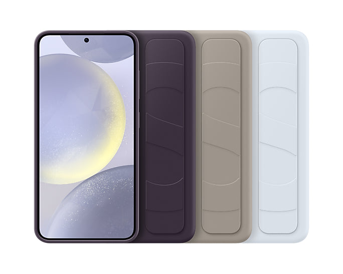 Samsung Backcover – für Samsung Galaxy S24 – hellblau – Silikon – mit Ständer, stossdämpfend