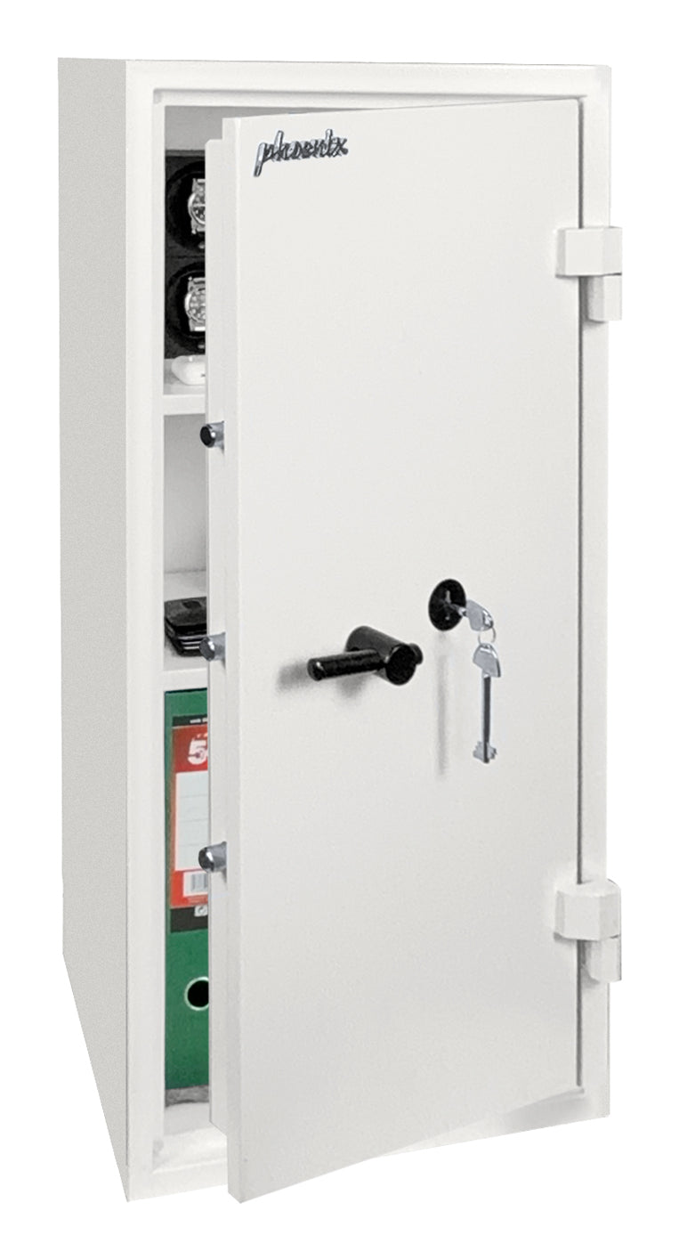 Phoenix Safe Co. Phoenix Tresor Fortress SS1455K – Schlüsselschloss – 95 l – Bodenmontage – Weiss