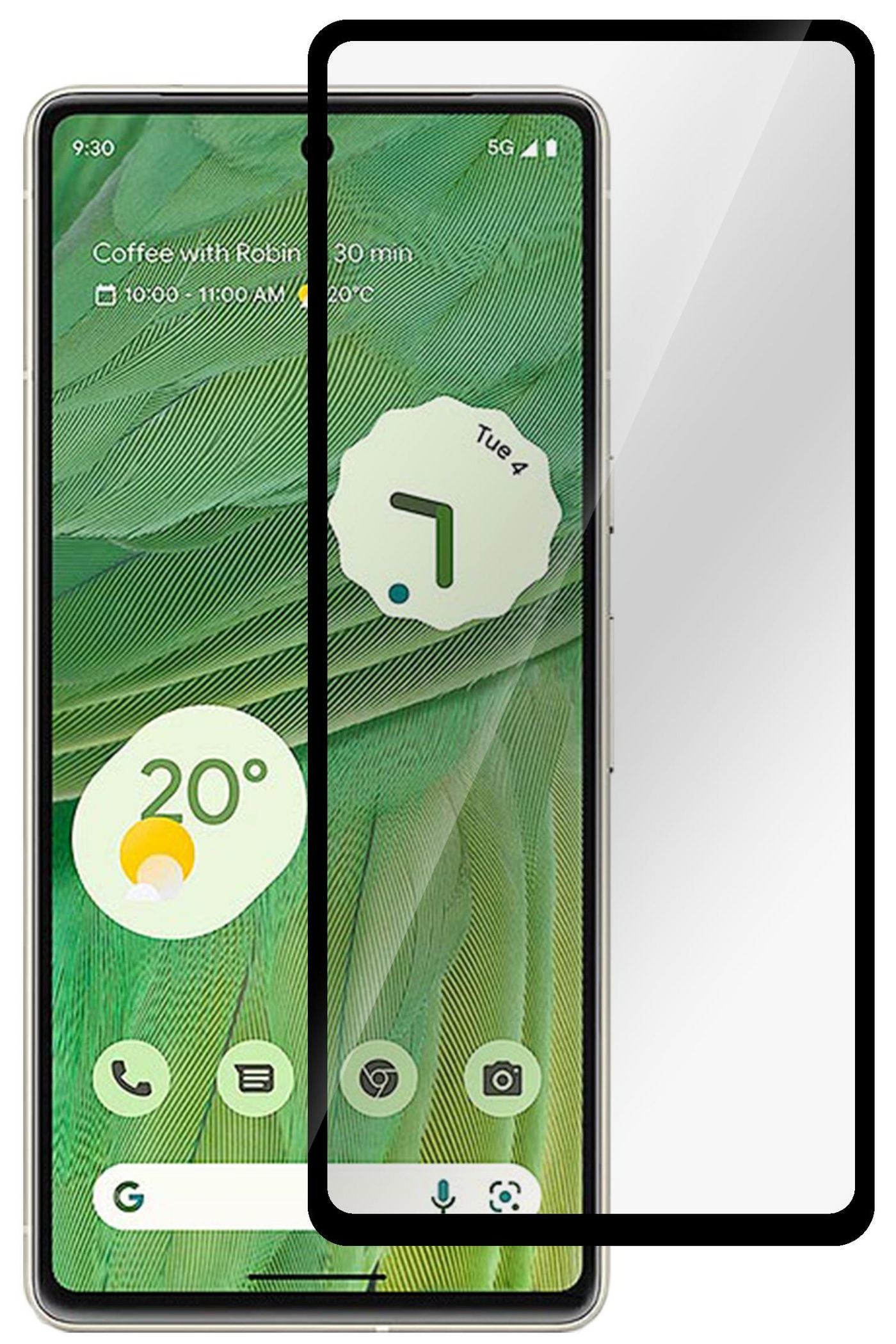 eSTUFF Displayschutz (Panzerglas), Full Cover – für Pixel 9/9 Pro