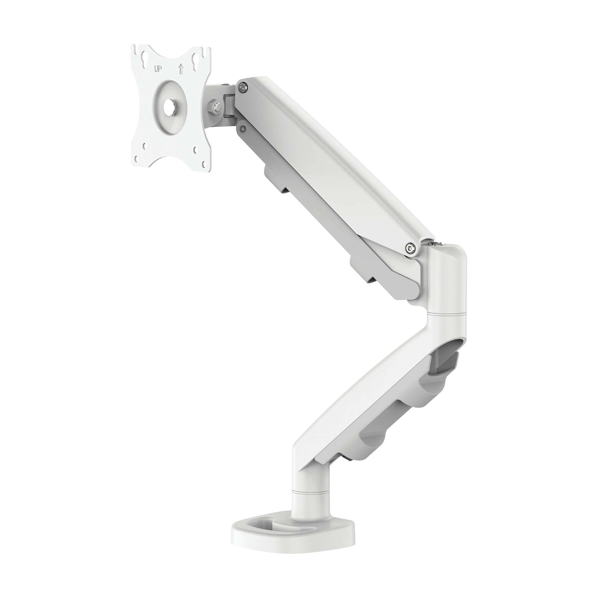 Fellowes Eppa – Monitorarm, bis 39", VESA 75 × 75/100 × 100 mm, 8 kg, höhenverstellbar, Gasfeder, weiss