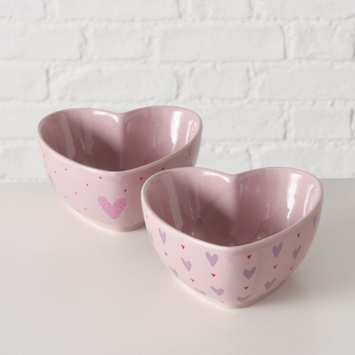 Boltze Müslischale – 14,2 × 14,2 × 7,0 cm, Keramik, Rosa, spülmaschinenfest