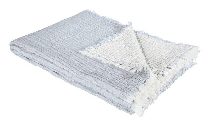 Eskimo Wohndecke Artemis – 140 × 210 cm, Baumwolle, Himmelblau