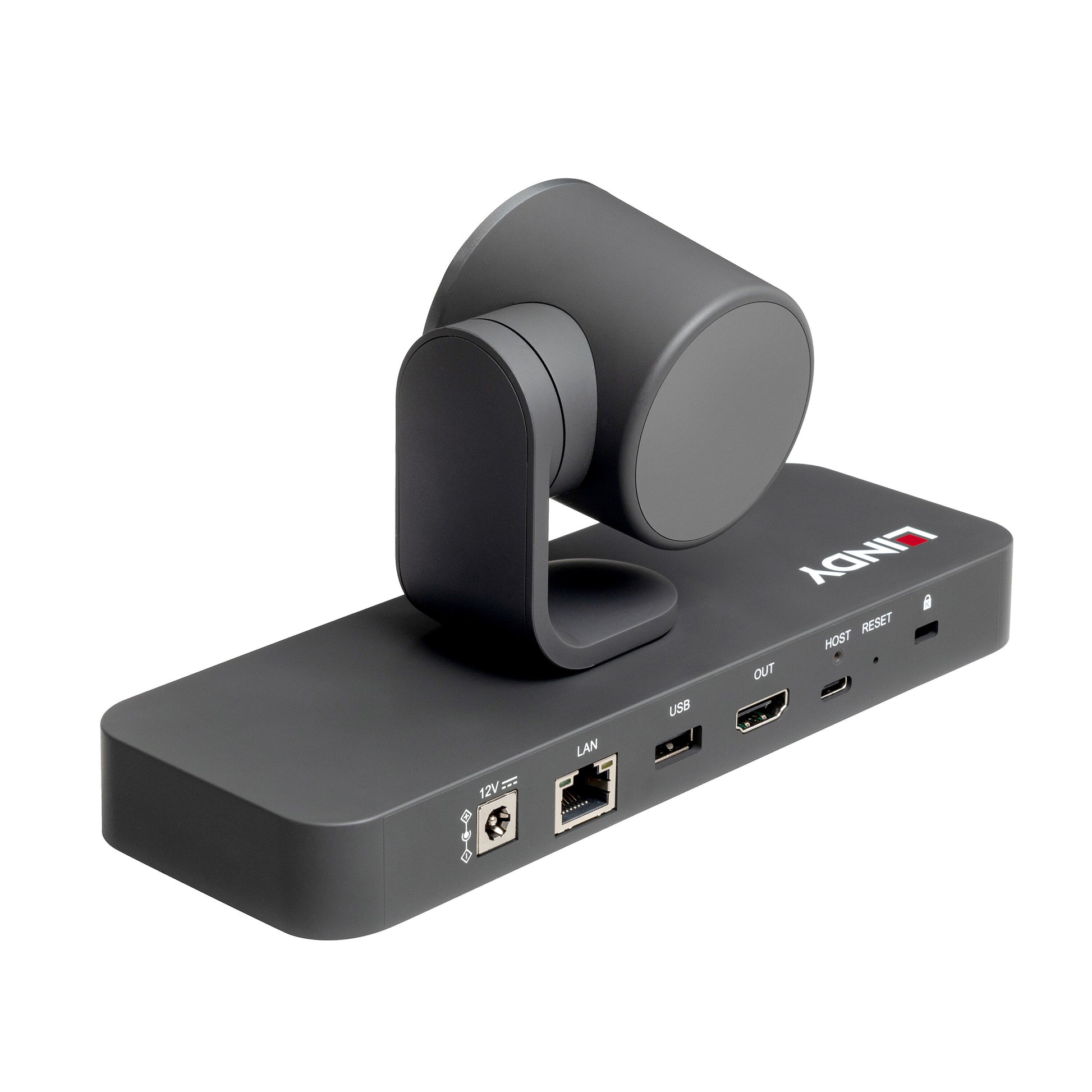 Lindy 38422 – PTZ-Kamera, 4K 30 fps, 3× optischer Zoom, HDMI/IP, schwarz