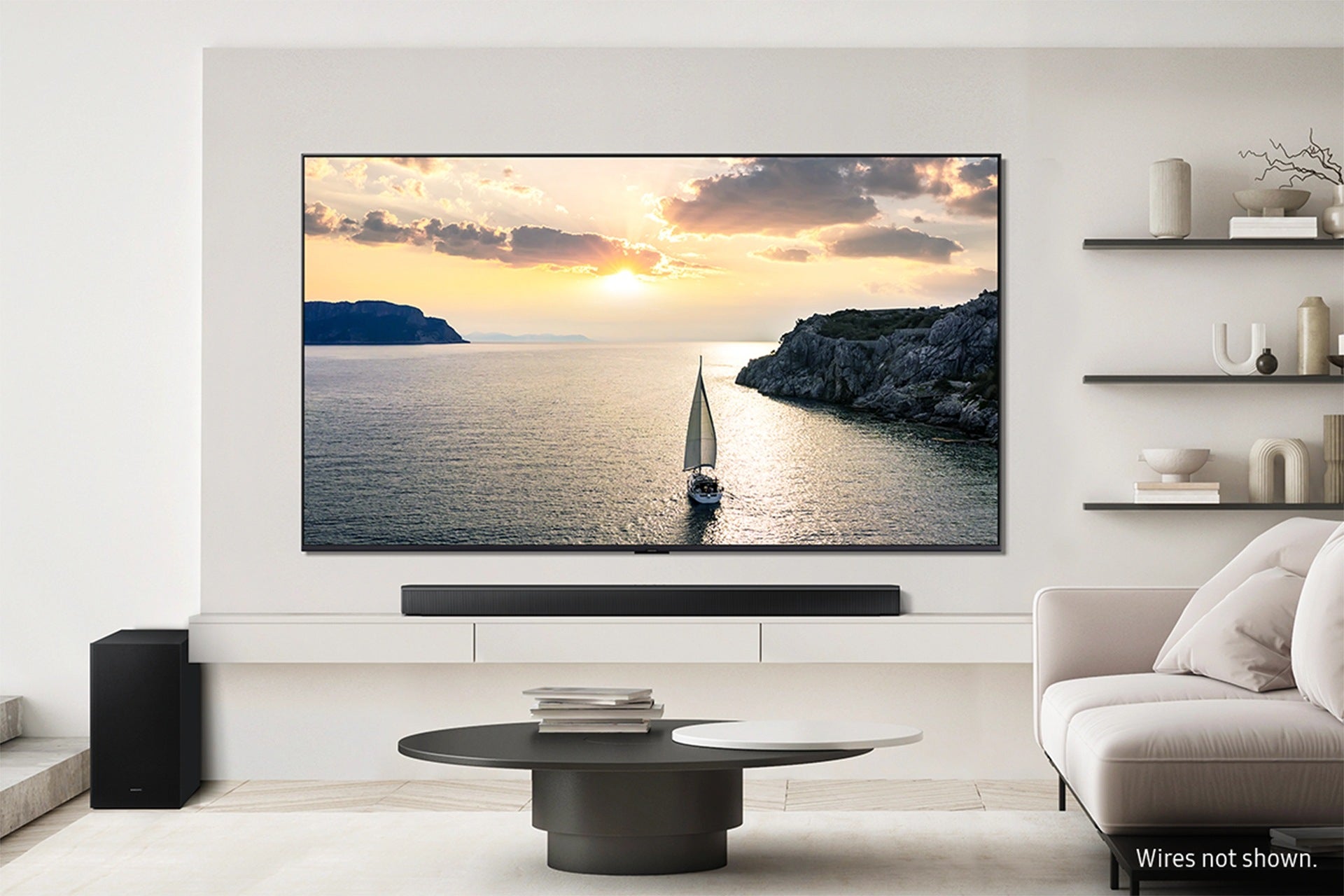 Samsung HW-B750F – Soundbar mit kabellosem Subwoofer – 5.1, 400 W, Q-Symphony, HDMI ARC, Toslink, Schwarz
