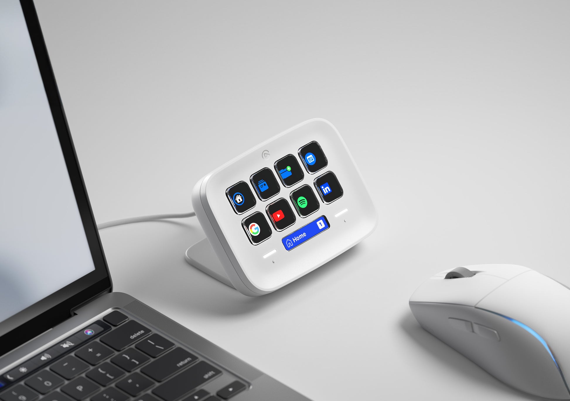 Elgato Stream Deck Neo – Keypad-Steuerpult – kabelgebunden – USB-C – LCD-Tasten – Weiss