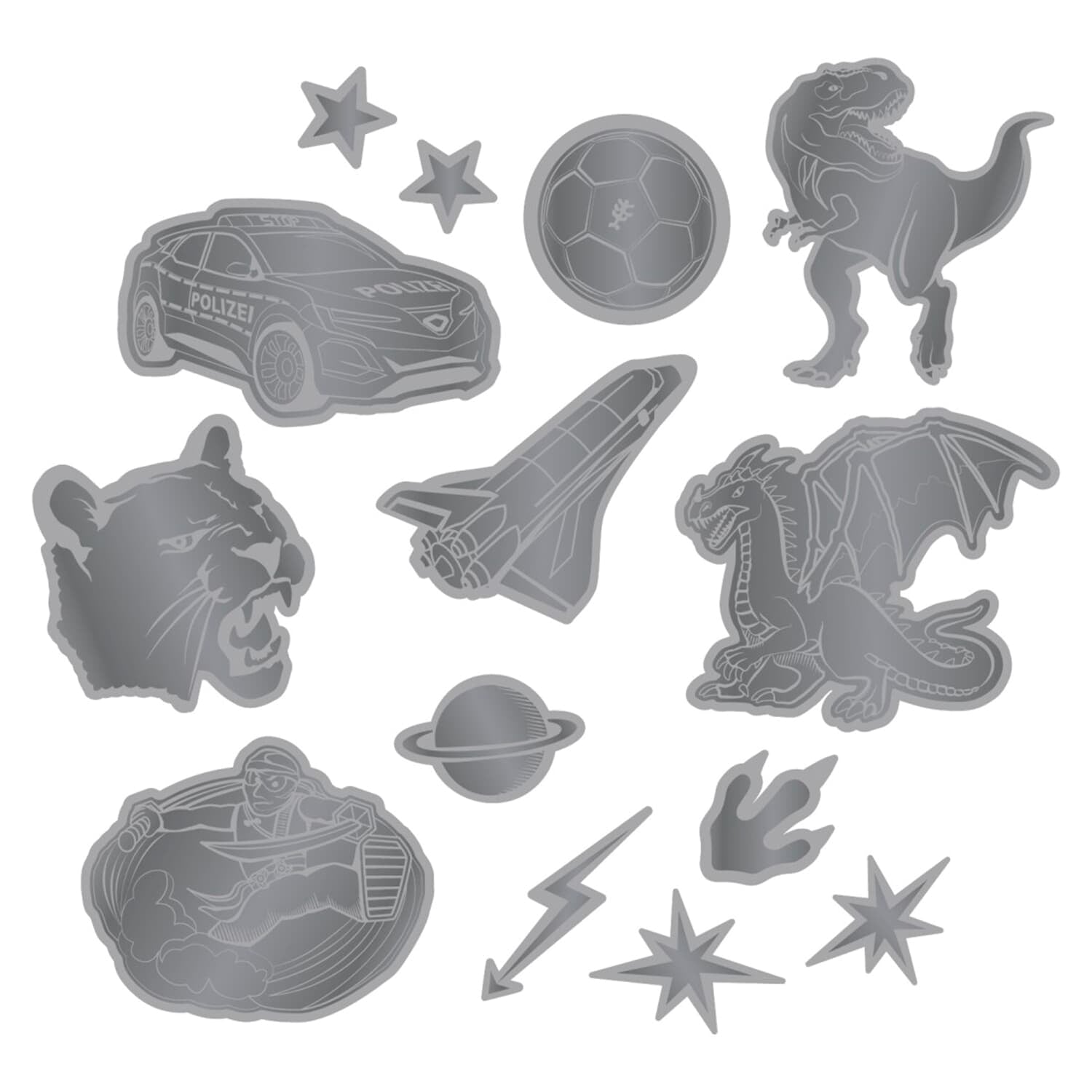 Step by Step Reflektoren-Sticker – Schwarz