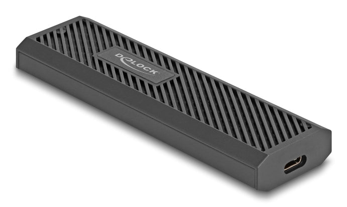 DeLOCK 42031 – 1-Bay SSD-Gehäuse (M.2) – USB 3.2 Gen 2x2 (20 Gbit/s), USB-C – für M.2 NVMe (PCIe) und M.2 SATA