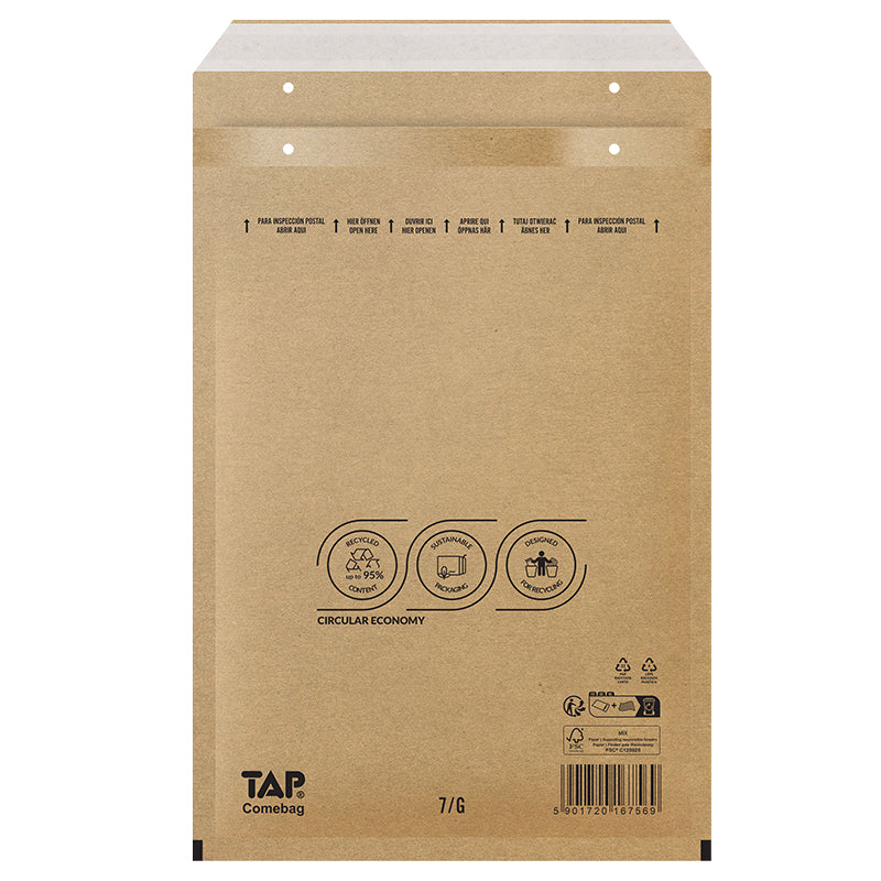 Luftpolstertasche – 230 × 335 mm, selbstklebend, Folie, braun – 100 Stk.
